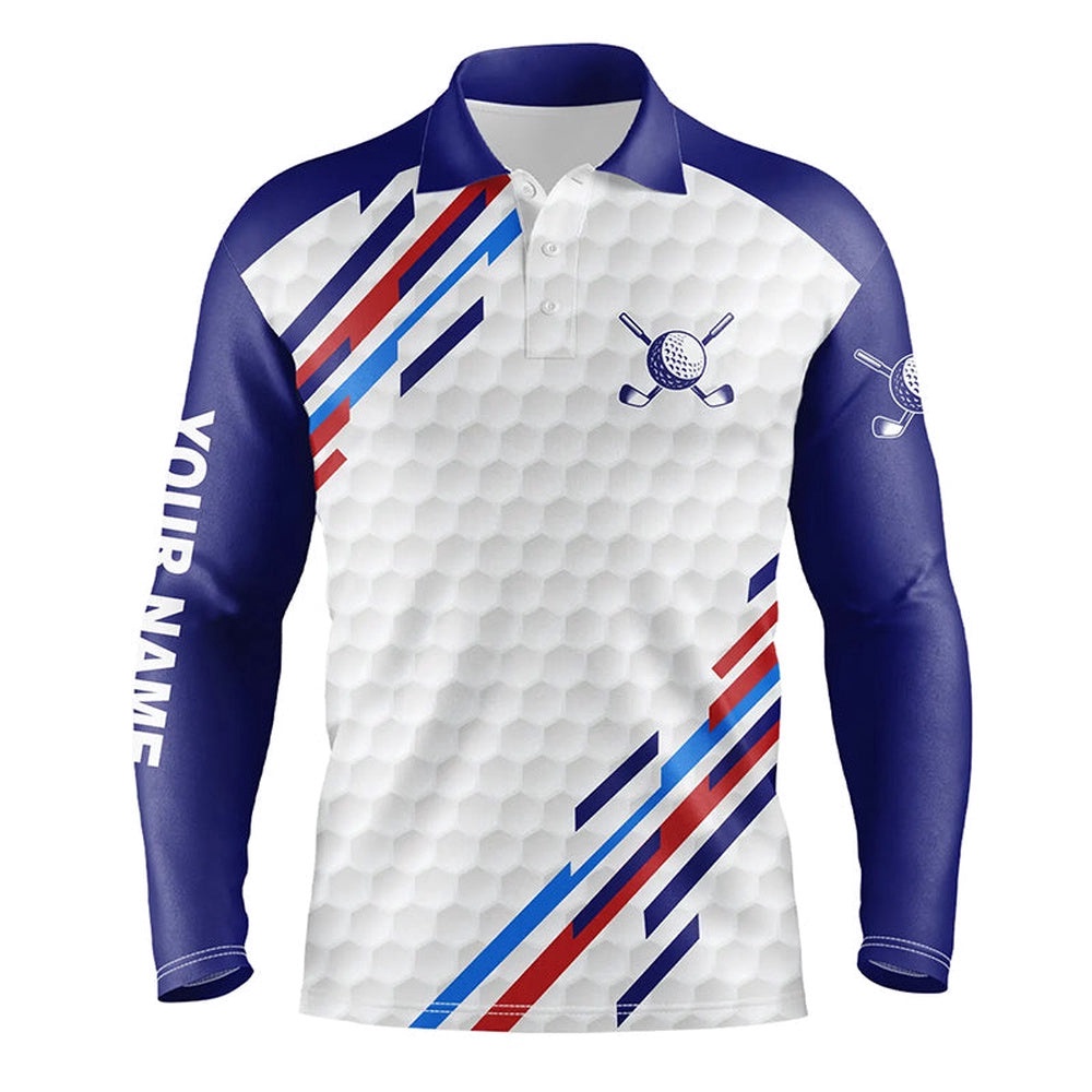 Personalized White Golf Polos Shirts For Men’s, Custom Golf Tops For Men’s Blue, Golf Polo Shirt, Golf Shirts