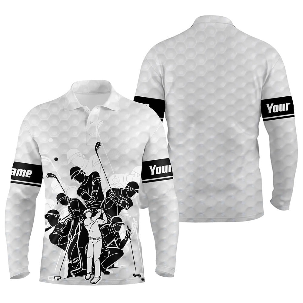 Personalized White Men’s Team Golfing Gift For Men, Golf Polo Shirt, Golf Shirts