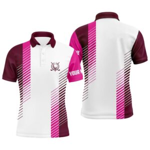 Pink And White Men’s Golf Polo Shirts&hellip;