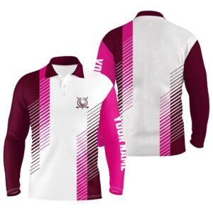 Pink And White Men’s Golf Polo Shirts&hellip;