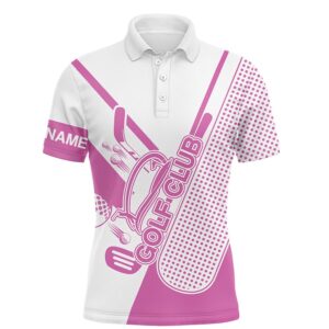 Pink And White Men’s Golf Polo Shirts&hellip;