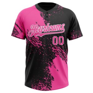 Pink Black White 3D Pattern Abstract Brush Stroke Two Button Unisex Softball Jersey Custom Team Softball Jersey 2 zxxdrd.jpg