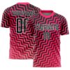 Pink Black Sublimation Soccer Uniform Jersey, Custom Team Soccer Jersey Shirt