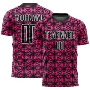 Pink Black White Geometric Shapes Sublimation Soccer&hellip;