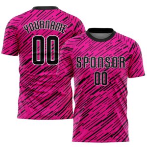 Pink Black White Sublimation Soccer Uniform Jersey,&hellip;