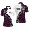 Pink Bowling Shirt Camo Funny Bowling Polo Shirt For Men Polo Shirt Bowling Team League, Personalized Bowling Team Shirt