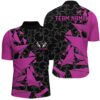 Pink Bowling Jersey For Men, Strike Bowling Team Jersey Bowlers Outfits, Custom Bowling Team Jersey Shirt