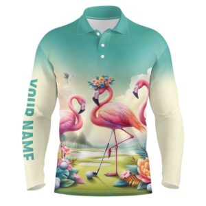 Pink Flamingo Tropical Men s Golf Polo Shirts Custom Name Golf Shirts For Men Golf Gifts Golf Polo Shirt Golf Shirts 2 ijdkdq.jpg