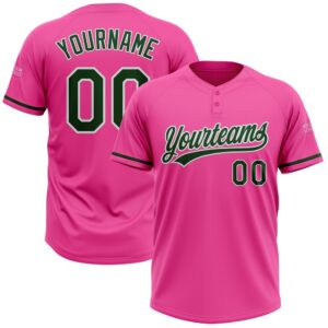 Pink Green White Two Button Unisex Softball&hellip;