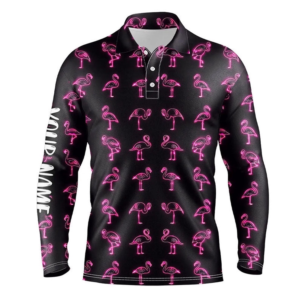 Pink Neon Flamingos Pattern Men’s Golf Polo Shirt Custom Team Flamingo Golfer Gifts, Golf Polo Shirt, Golf Shirts Pink Neon Flamingos Pattern Men’s Golf Polo Shirt Custom Team Flamingo Golfer Gifts, Golf Polo Shirt, Golf Shirts