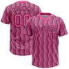Pink Navy White Two Button Unisex Softball Jersey, Custom Team Softball Jersey