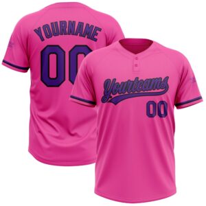 Pink Purple Black Two Button Unisex Softball&hellip;