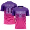 Pink Purple White Snake Skin Sublimation Soccer Uniform Jersey, Custom Team Soccer Jersey Shirt