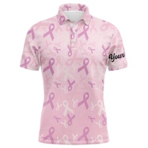 Pink Ribbon Pattern Breast Cancer Awareness Golf&hellip;
