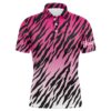 Pink Tie Dye Men’s Golf Polo Shirt Custom Golf Ball With Heart Golf Outfit For Men, Golf Polo Shirt, Golf Shirts