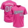 Pink White Black Two Button Unisex Softball Jersey, Custom Team Softball Jersey