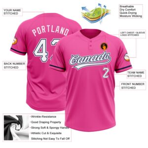 Pink White Navy Two Button Unisex Softball Jersey Custom Team Softball Jersey 3 tkx8kh.jpg