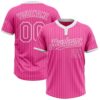 Pink White Navy Two Button Unisex Softball Jersey, Custom Team Softball Jersey