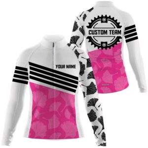 Pink Women Cycling Jersey Cycle Gear With 3 Pockets Anti Uv Reflective Long Short Sleeve Shirt Custom Mono Cycling Jersey 2 kxbiqy.jpg