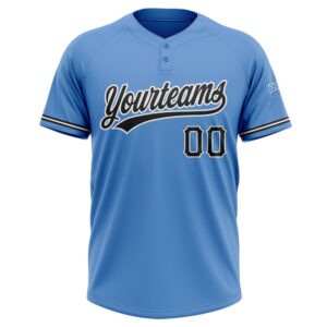 Powder Blue Black White Two Button Unisex Softball Jersey Custom Team Softball Jersey 2 e5rgjw.jpg