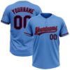 Powder Blue Navy Gray Teal Two Button Unisex Softball Jersey, Custom Team Softball Jersey