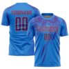 Powder Blue Pink White Sublimation Soccer Uniform Jersey, Custom Team Soccer Jersey Shirt