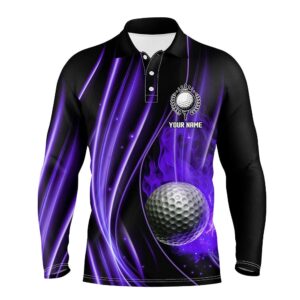 Purple And Black Light Men’s Golf Polo&hellip;