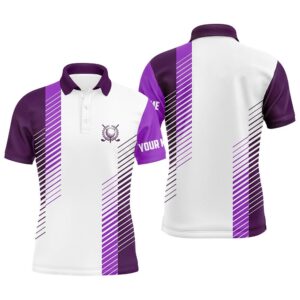 Purple And White Men’s Golf Polo Shirts&hellip;