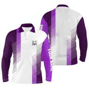 Purple And White Men’s Golf Polo Shirts&hellip;