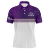 Purple Argyle Halloween Seamless Pattern Custom Men’s Golf Attire For Men, Golf Polo Shirt, Golf Shirts