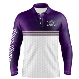 Purple And White Men’s Golf Polo Shirts&hellip;