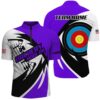 Purple Archery Jerseys Men Jersey Shirts Custom Team Name Archery Uniform Jerseys, Custom Archery Team Shirt