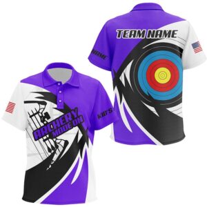 Purple Archery Polo Shirts Custom Archery Bow&hellip;