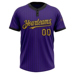 Purple Black Pinstripe Old Gold Two Button&hellip;
