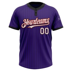 Purple Black Pinstripe White Red Two Button&hellip;