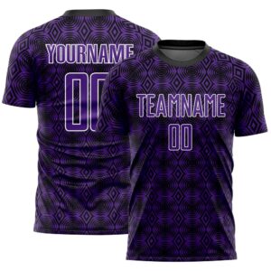Purple Black White Geometric Shapes Sublimation Soccer&hellip;