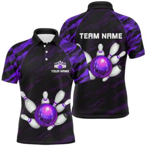 Purple Camo Bowling Polo Shirts Unisex Bowling&hellip;
