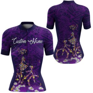 Purple Cycling Jersey Women With Pockets Full&hellip;