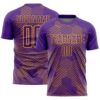 Purple Black White Geometric Shapes Sublimation Soccer Uniform Jersey, Custom Team Soccer Jersey Shirt