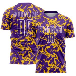 Purple Gold White Abstract Fluid Sublimation Soccer&hellip;