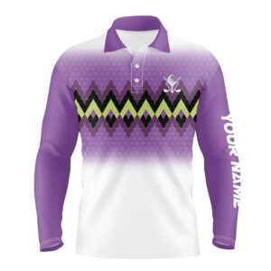 Purple Graphic Stripe Argyle Pattern Custom Men’s&hellip;