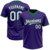 Purple Gray White Two Button Unisex Softball Jersey, Custom Team Softball Jersey