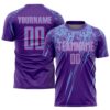 Purple Gray Black Sublimation Soccer Uniform Jersey, Custom Team Soccer Jersey Shirt