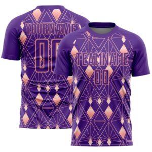 Purple Light Pink Geometric Shapes Sublimation Soccer&hellip;
