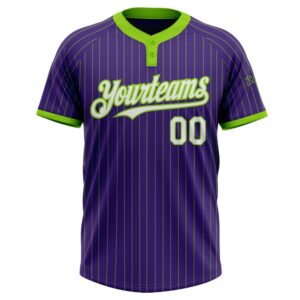 Purple Neon Green Pinstripe White Two Button&hellip;
