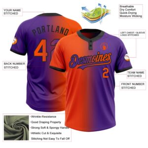 Purple Orange Black Gradient Fashion Two Button Unisex Softball Jersey Custom Team Softball Jersey 3 jxpa1w.jpg