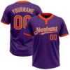 Purple Orange Black Gradient Fashion Two Button Unisex Softball Jersey, Custom Team Softball Jersey