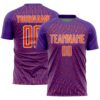 Purple Orange Sublimation Soccer Uniform Jersey, Custom Team Soccer Jersey Shirt