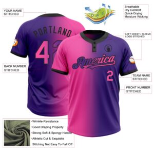 Purple Pink Black Gradient Fashion Two Button Unisex Softball Jersey Custom Team Softball Jersey 3 kco1ox.jpg