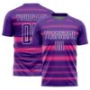 Purple Pink White Geometric Shapes Sublimation Soccer Uniform Jersey, Custom Team Soccer Jersey Shirt